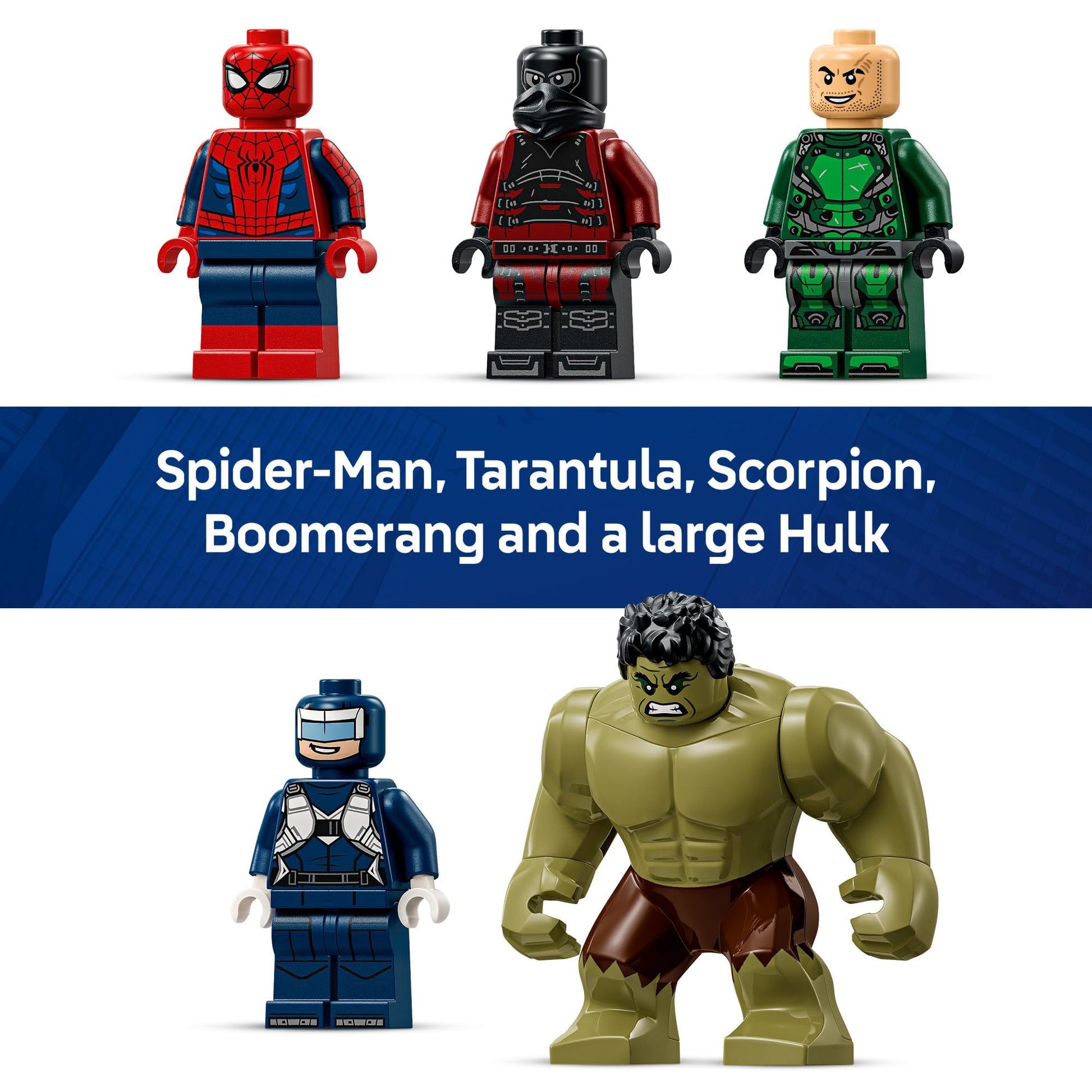 LEGO Marvel Spider-Man vs Hulk Epic Clash - Super Hero Building Toy for Boys & Girls, Ages 8+ - Includes 5 Minifigures & Hulk Figure - Spider-Man Toy