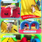 Whubefy 18x8.2FT Giant Inflatable Bounce House Obstacle Course for Big Kids 3-6 8-12 with Extra Large Slide, Racing Crawl Tunnels, Blow Up Race Track