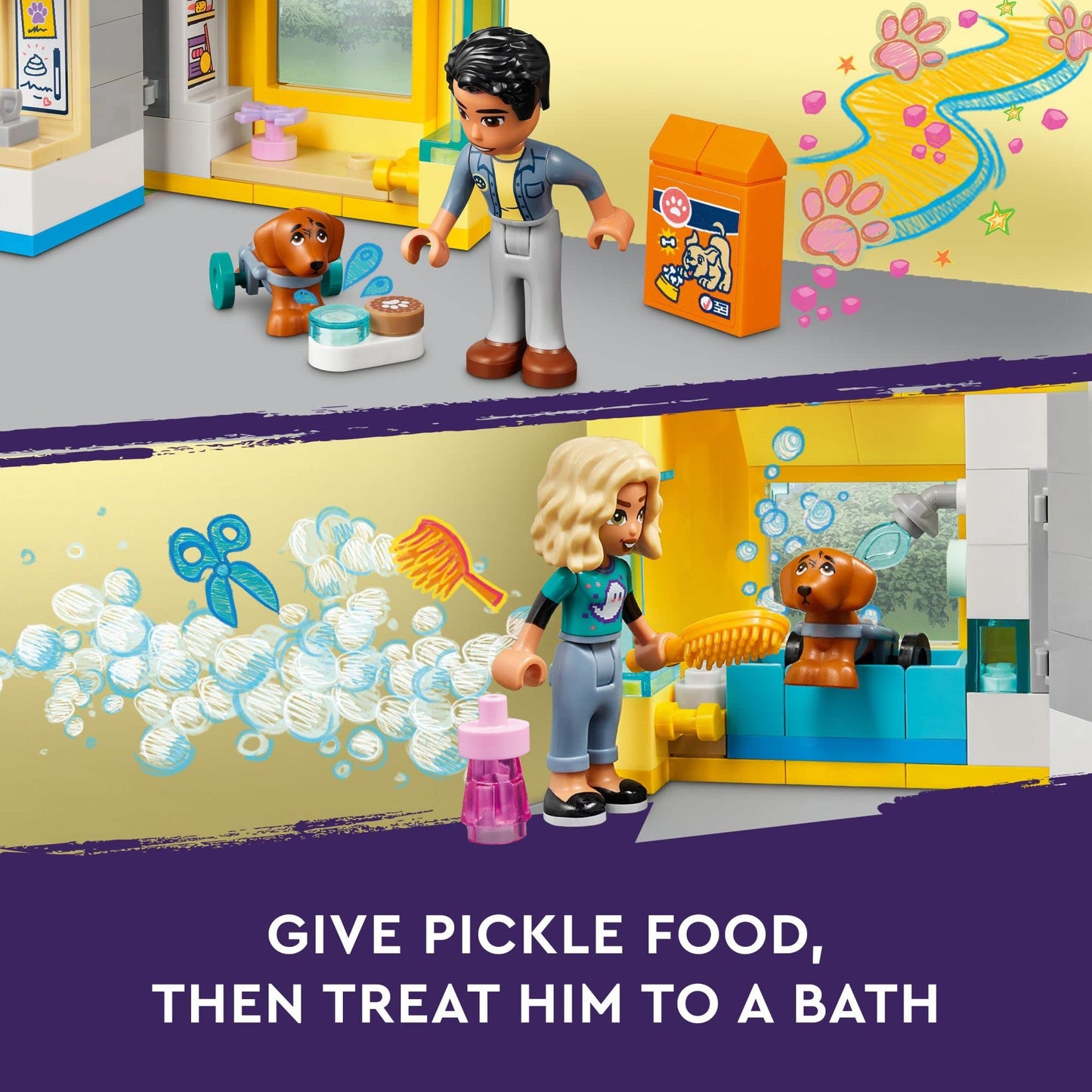 LEGO Friends Dog Rescue Van Building Toy 41741 Mobile Rescue Center Pretend Play Set, Gift Idea for Animal-Loving Kids Girls Boys Age 6+ Featuring