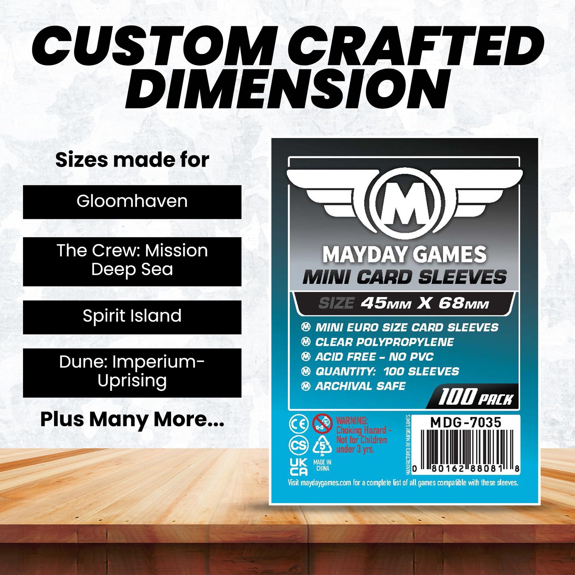 Mayday Games Mini Card Sleeve 45 MM X 68 MM pack of 100