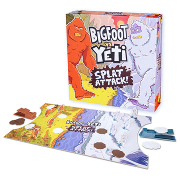 Bigfoot vs Yeti Catapult Game for Kids - Best Gift for Kids, Funny Cryptid Splat Attack Launching Battle Game, 2 Player Family Board Game, Interactive