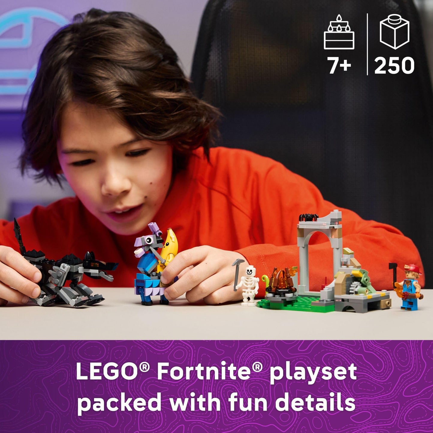 LEGO Fortnite Peely & Sparkplug’s Camp Kids Toy - Pretend Play and Video Game Building Set for Girls & Boys, Ages 7+ - Fortnite Toy Figures Peely
