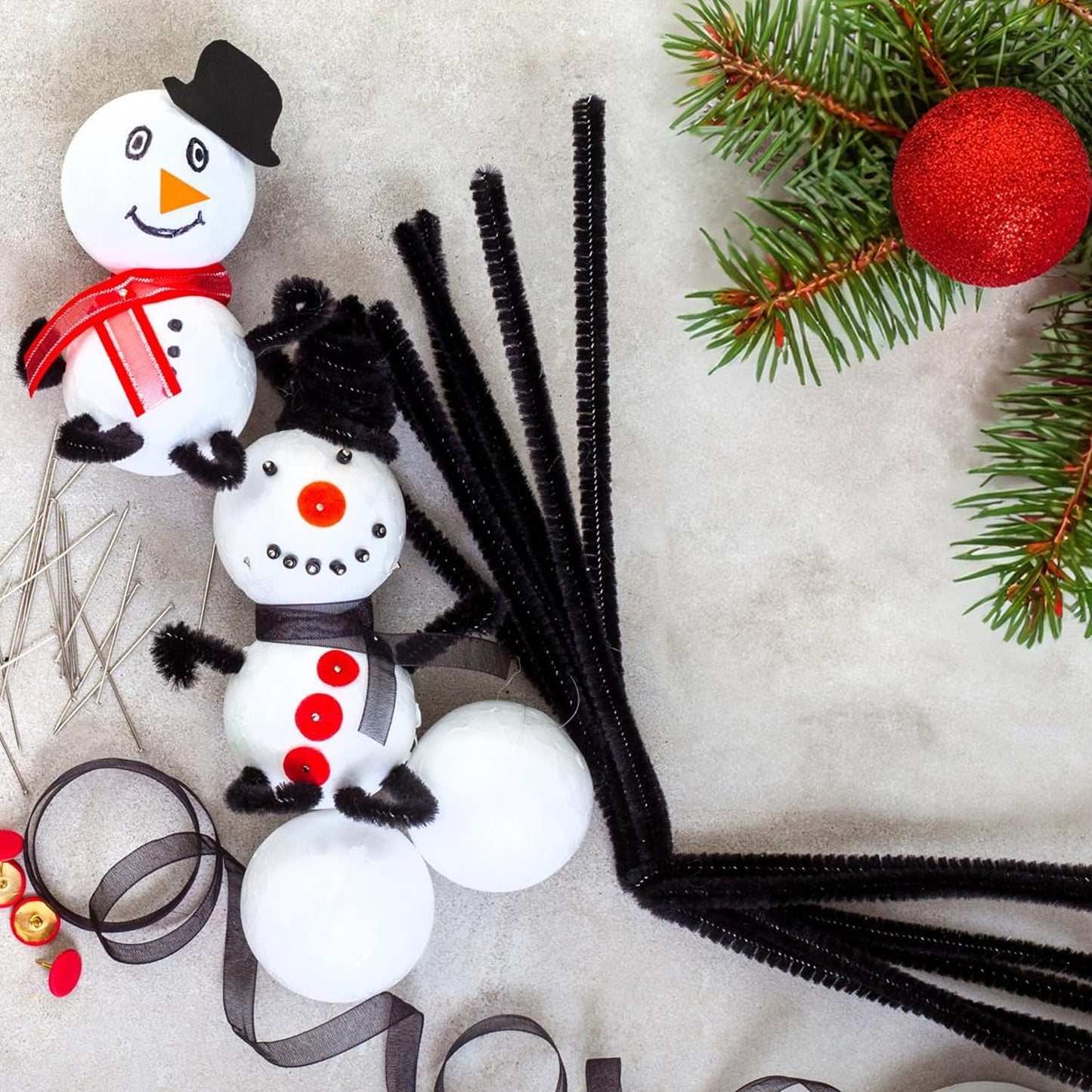 Essentials By Leisure Arts Chenille Stems White, 12 Inch 6mm, Bendable Craft Pipe Cleaners for DIY Projects, Dolls, Animals, Ornaments,