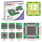 PicassoTiles Building Brick 10"x10" Large Road Baseplates City Street Traffic Parking Themed Roadway Foundation Plates Block STEM Construction Set