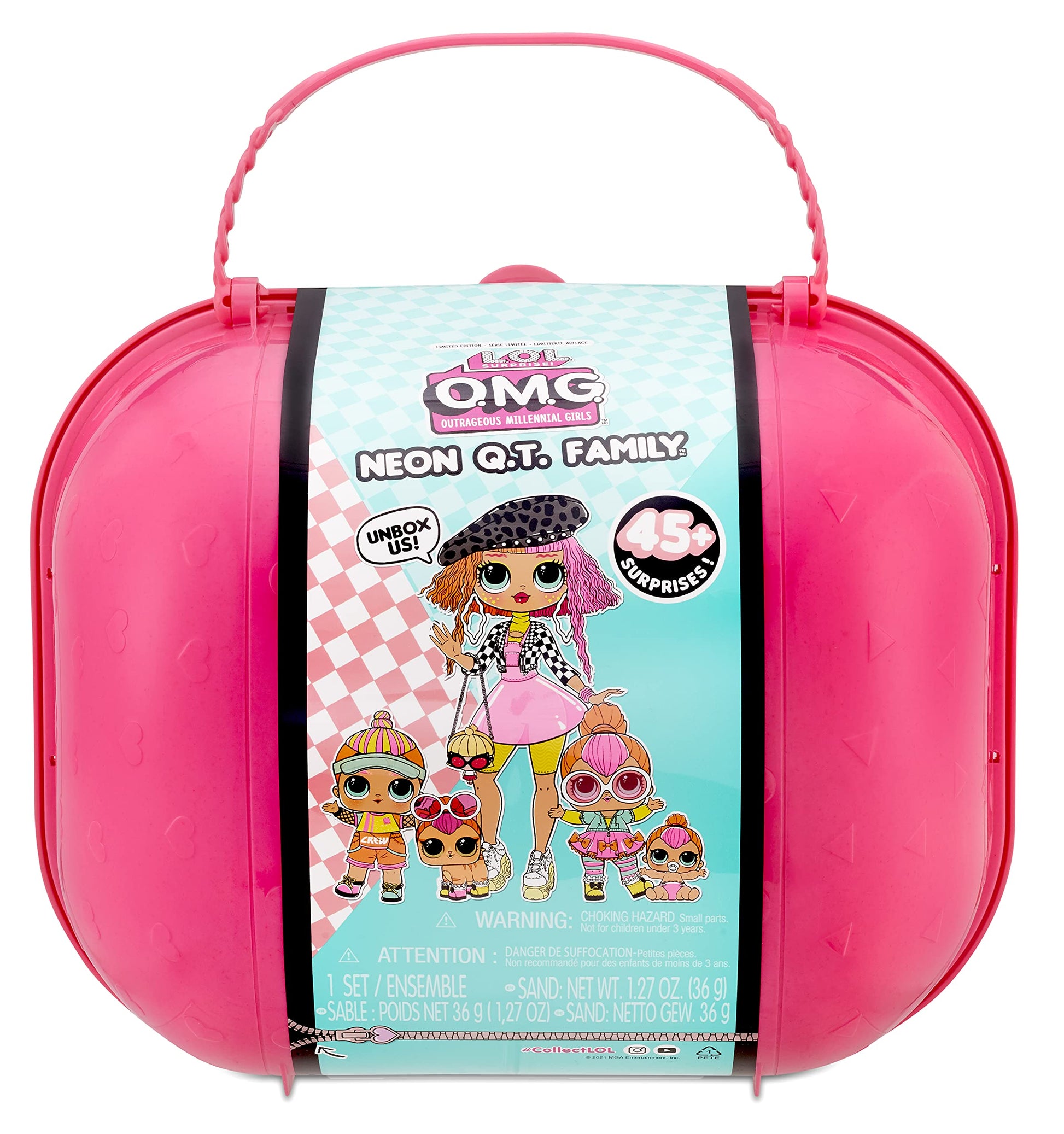 L.O.L. Surprise! 423133-INT LOL Exclusive OMG D.J. Family Pack-45+ Surprises Including Limited Edition Doll & Pet-with Fashions, Accessories, &