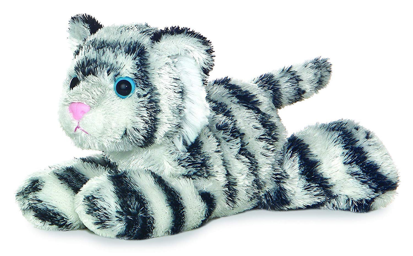 Bundle of 2 Aurora Plush Animals - 8" Tanya Tiger and Shazam White Tiger