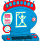 LEXiBOOK Electronic Hangman Game, Child and Family Board Game, Spelling and Vocabulary, Light and Sound Effects, 2 Players, Blue/red, JG800