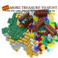 BroTex Pirates Treasure Chest Money Dollars, Silver Golden Gems Crystals Bag Torch Cannon Bricks Accessories Pack, Building Blocks Toys