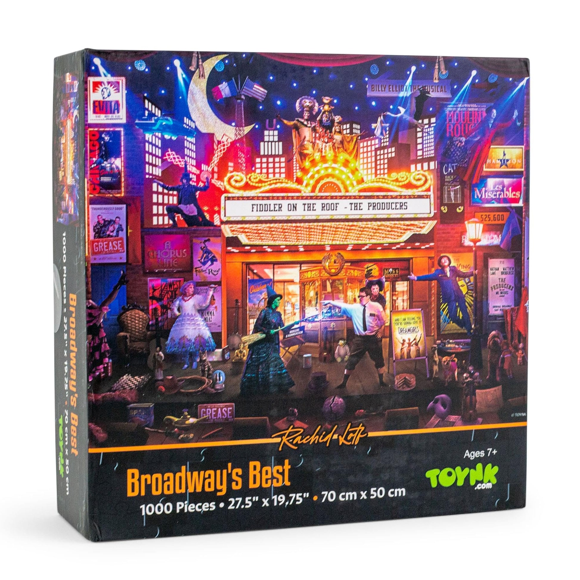 Broadway's Best 1000-Piece Jigsaw Puzzle By Rachid Lotf | Fun Brain Teaser, Toys & Games for Kids and Adults | 28 x 20 Inches