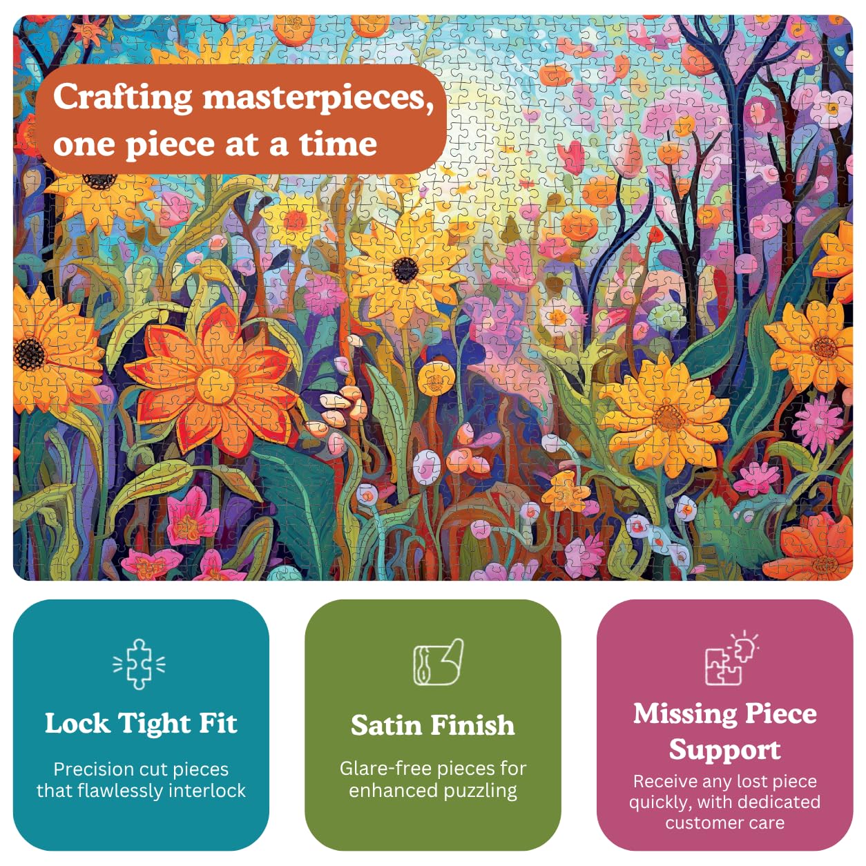 Cross & Glory | Jigsaw Puzzles for Adults | Sarah's Secret Garden Adventure
