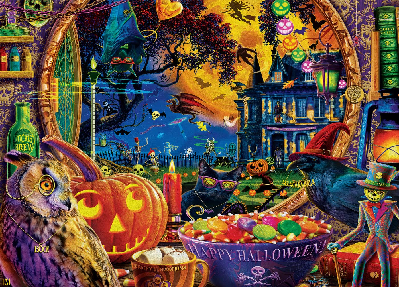 MasterPieces 1000 Piece Halloween Jigsaw Puzzle - A Scary Night Outside - 19.25"x26.75"