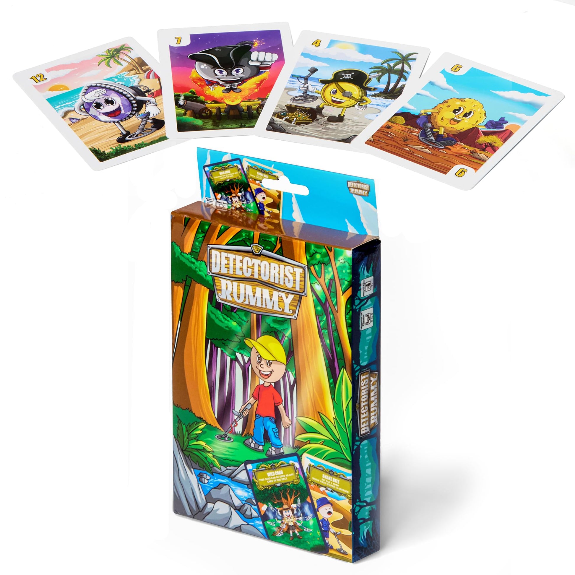Detectorist Rummy Playing Card Game Set for Kids and Adults - Fun Strategy Card Game for Family Game Night - Ages 7+ - Easy to Learn, Enhances Math