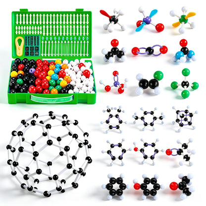 EXBEPE Chemistry Molecular Model Kit 452pc with C60,Educational Science Set Learning Chemistry Atoms,Bonds and Structures Teaching Aids School