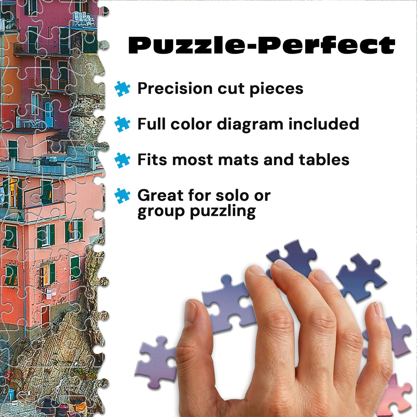 Buffalo Games - Cinque Terre Italy Coastal - 1000 Piece Puzzle for Adults