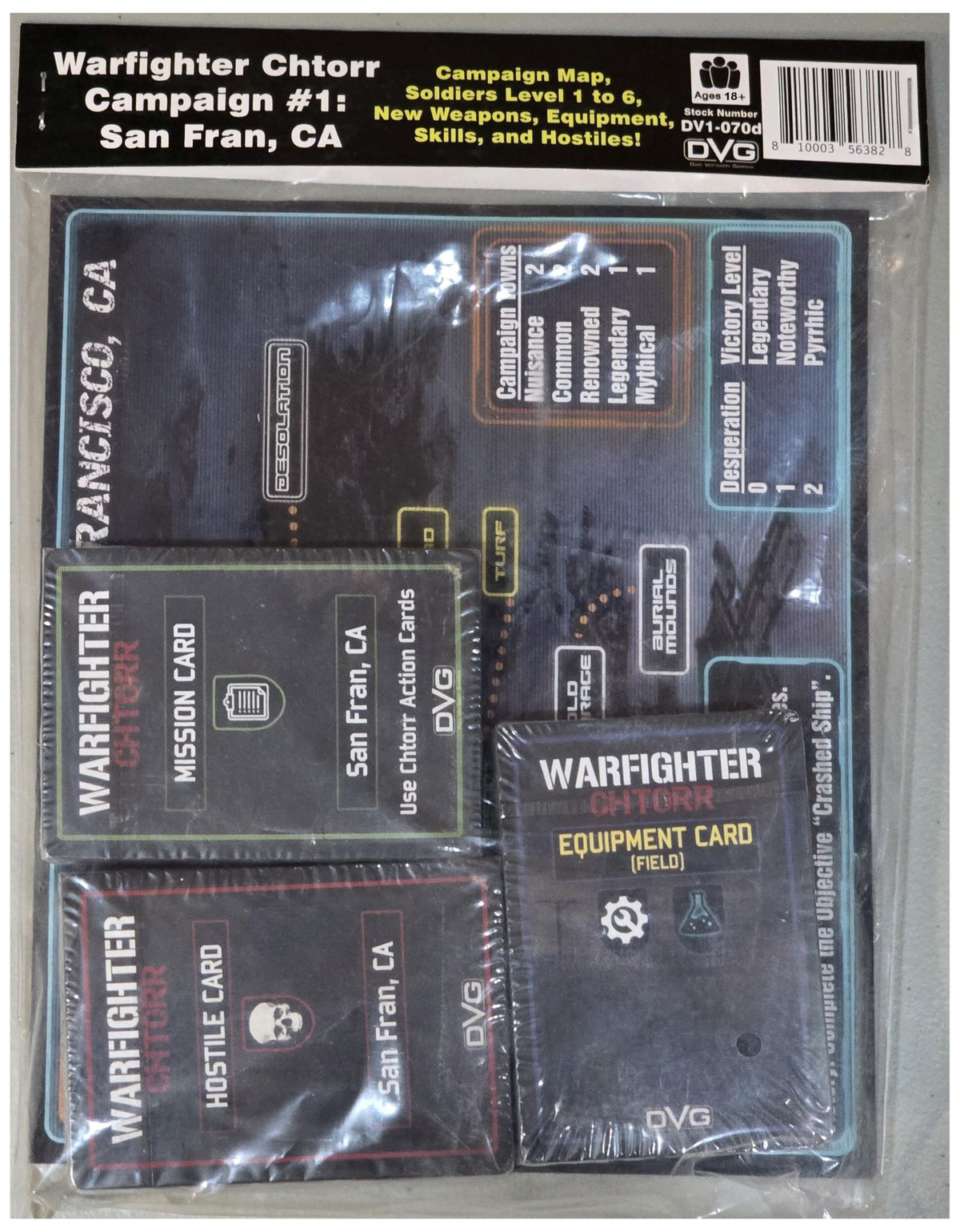 Dan Verssen Games Warfighter Chtorr Campaign #1 San Francisco Board Game Expansion. for Adults.