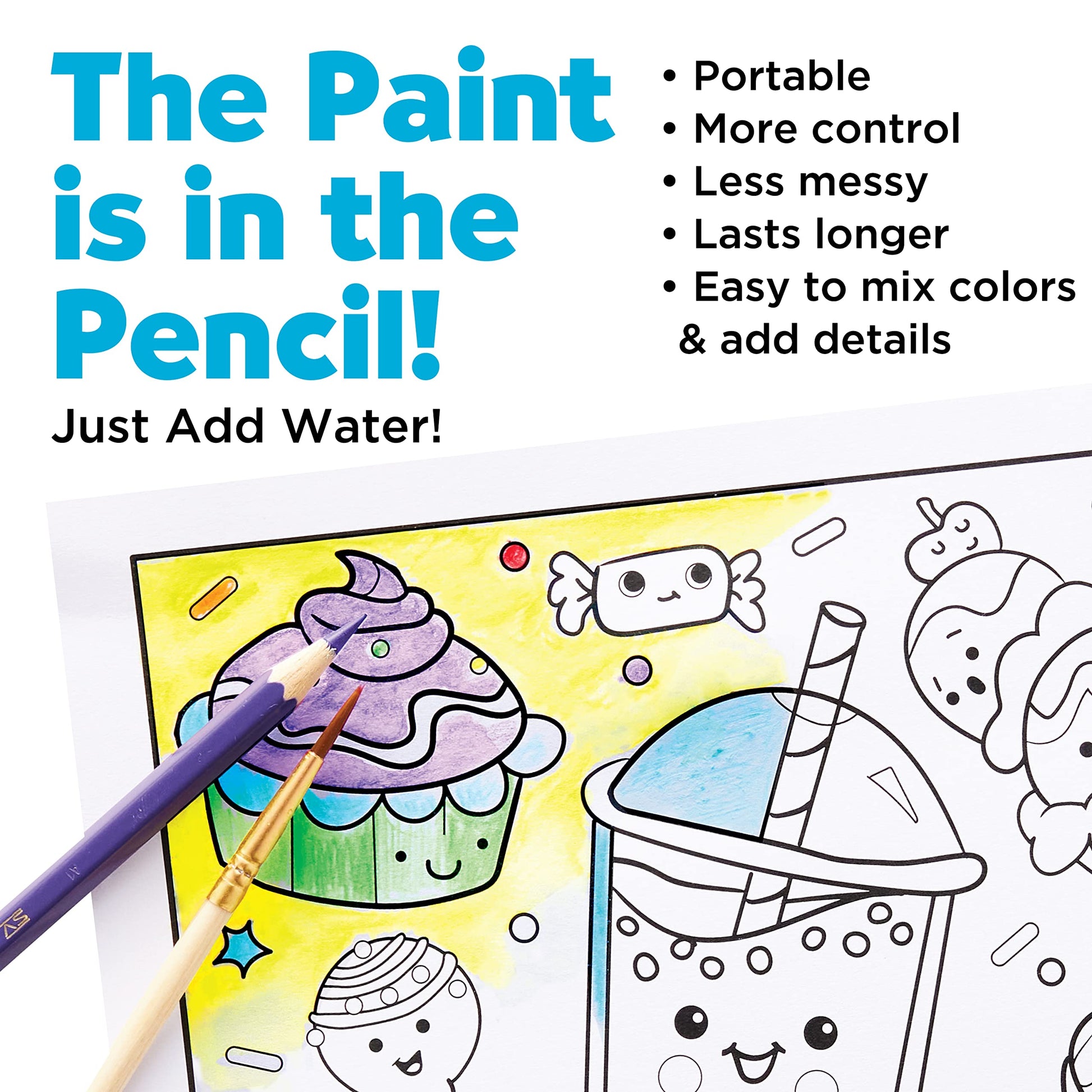 Faber-Castell Paint by Number Sweets - Kids Watercolor Paint by Number Craft (Ages 6+)