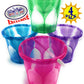 Matty's Toy Stop Beach Gear 6.5" Opaque Plastic Sand Buckets (Pails) Blue, Pink, Green & Purple Party Set Bundle - 4 Pack