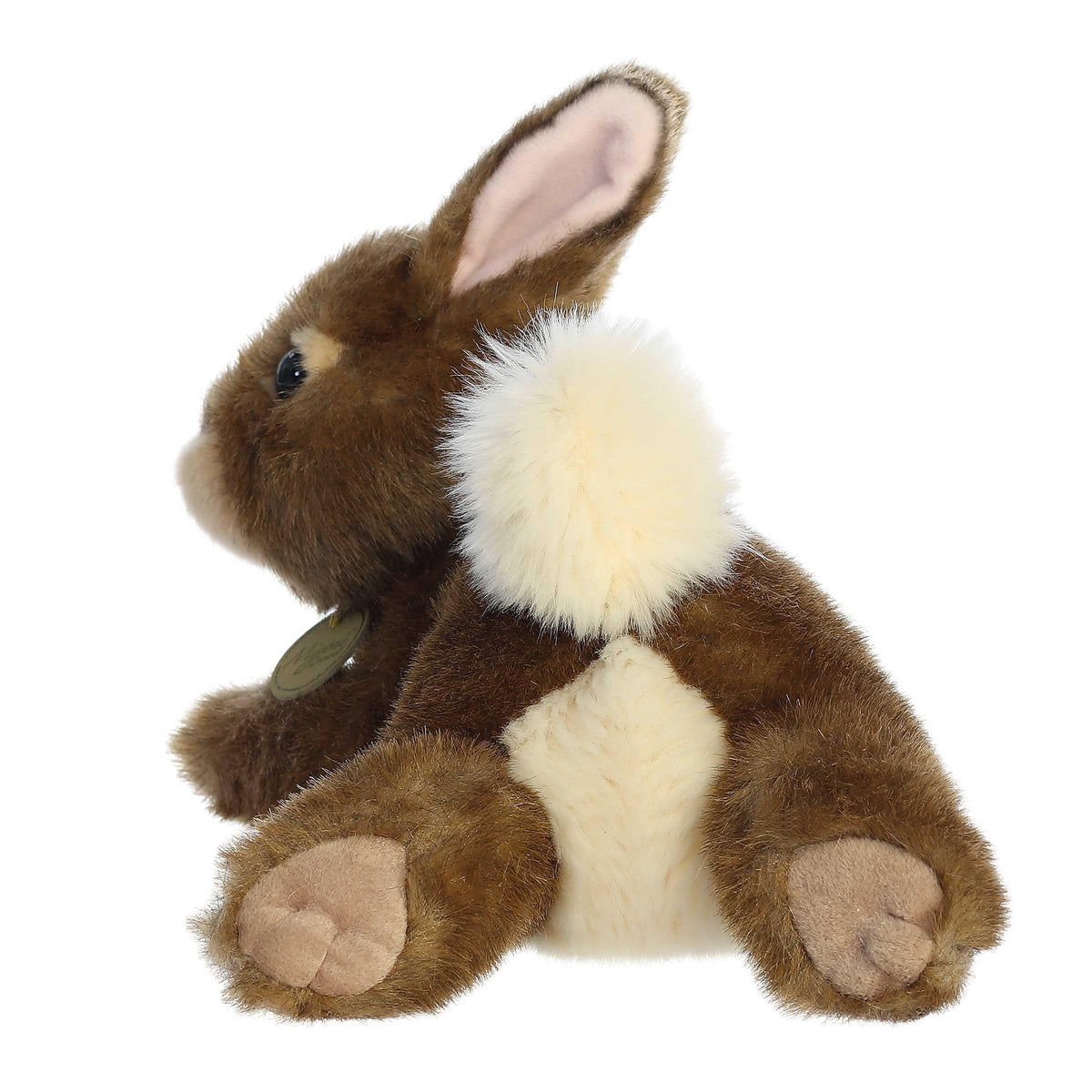 Aurora Miyoni 12" Resting Bunny Eastern Cottontail Realistic Stuffed Animal