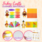 4E's Novelty Turkey Craft Kit, 4 Pcs Thanksgiving Crafts Kits for Kids, Thankful Turkey Activity Turkeys Arts and Crafts Friends Giving Kids Craft