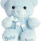 Aurora® Snuggly Comfy™ Bear Baby Stuffed Animal - Comforting Companion - Imaginative Play - Blue 9 Inches
