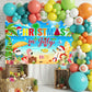 Christmas in July Backdrop 72.8'' x 43.3'', Christmas in July Background Banner Party Decorations with Beach Snowman Santa for Summer Holiday Hawaiian