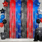 XSCSFWEQR 2 Pack 3.3 Ft x 6.6 Ft Spider Web Red Black Blue Metallic Tinsel Foil Fringe Curtains Shimmering Streamers Backdrop Photo Props for Spider