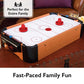 Mainstreet Classics 22 Inch Tabletop Air Hockey Game for Kids and Family, Mini Air Hockey Table with Battery Powered Motor, Includes 2 Pucks and 2
