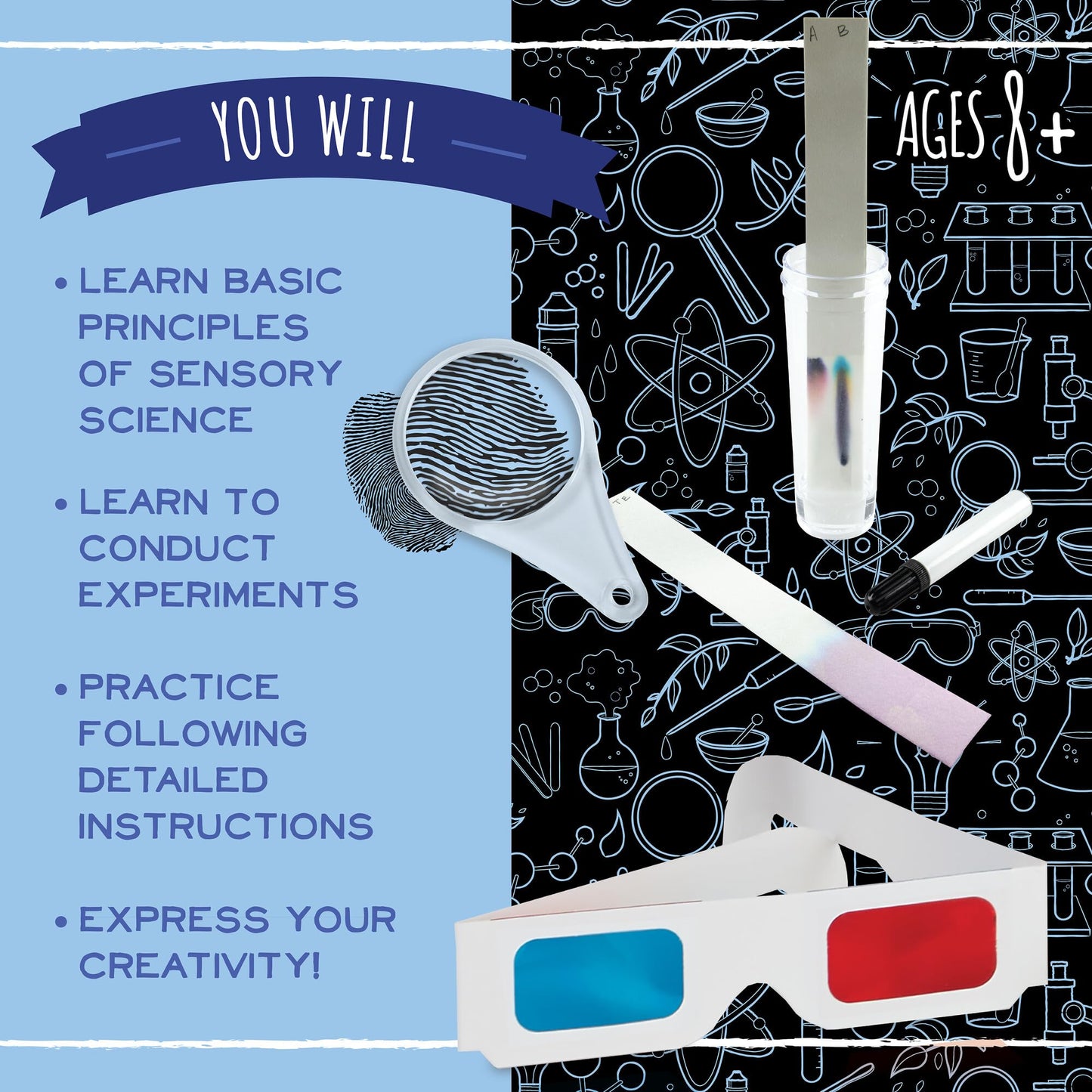 MindWare Science Academy Detective lab - Science Kits for Kids Age 8-12 - Kids Detective Kit Complete with 7 Forensics and Crime-Scene Investigations