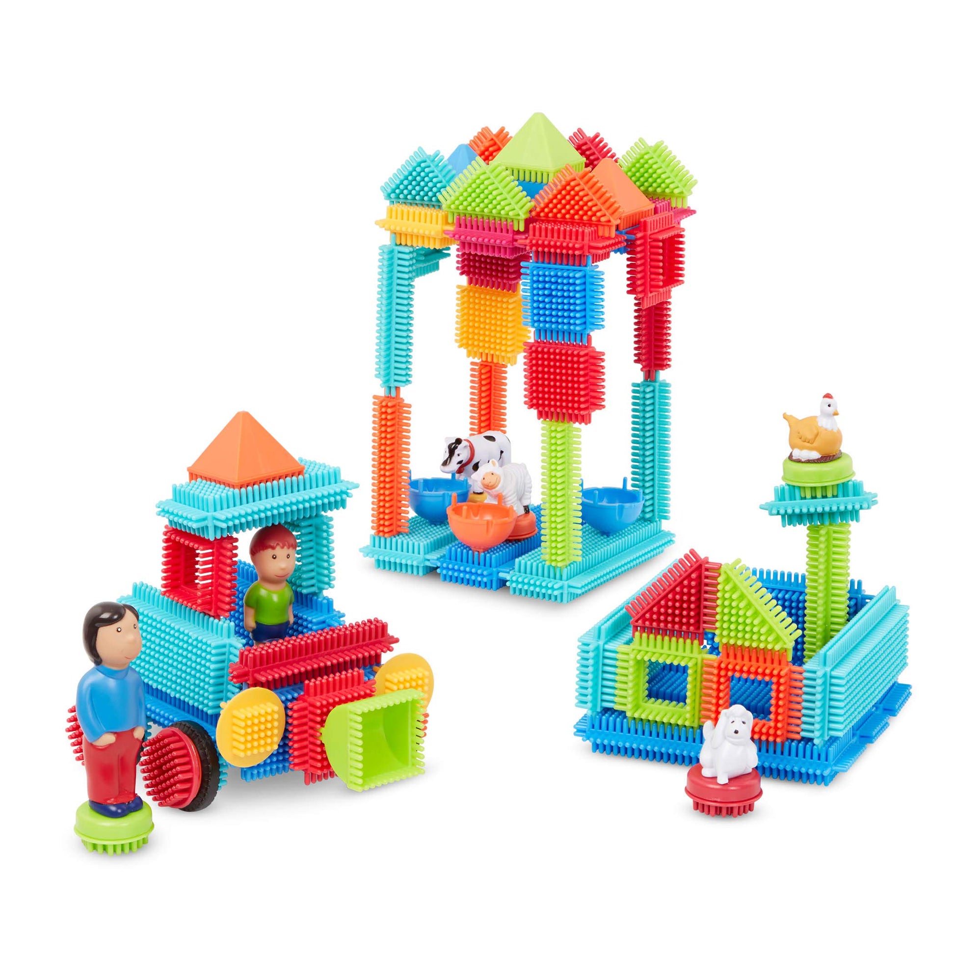 Battat - Bristle Blocks - STEM Interlocking Building Blocks - 85 Pieces Playset - Reusable Storage Bin - Developmental Toys for Toddlers & Kids - 2+