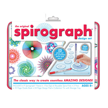 Spirograph Design Set Collectors Tin - Arts and Crafts, Kids Toys, Art Supplies, Craft Supplies, Drawing Kit, Spiral Art, Classic Gear Design Kit