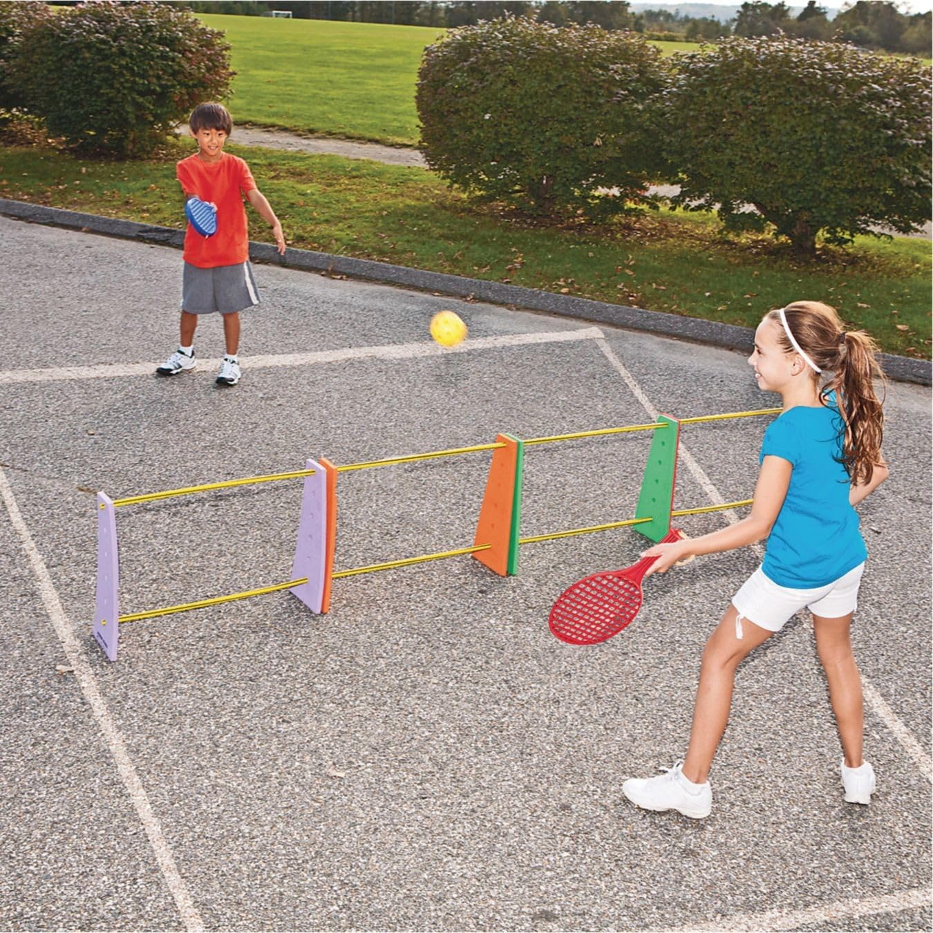 S&S Worldwide Adjustable Height Hurdles (Set of 6), Rainbow