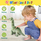 HCdoujoy Green Dinosaur Toys for Girls Walking Nodding, Roaring, Repeating What You Say, Touch & Button Control Eyes Turn Red Realistic Pet, Toy Gift