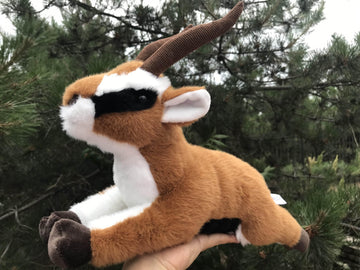 TAMMYFLYFLY Soft Antelope Plush Toy, Stuffed Animal Doll,Cute Antelope Plush Doll,30cm (A-Lying)