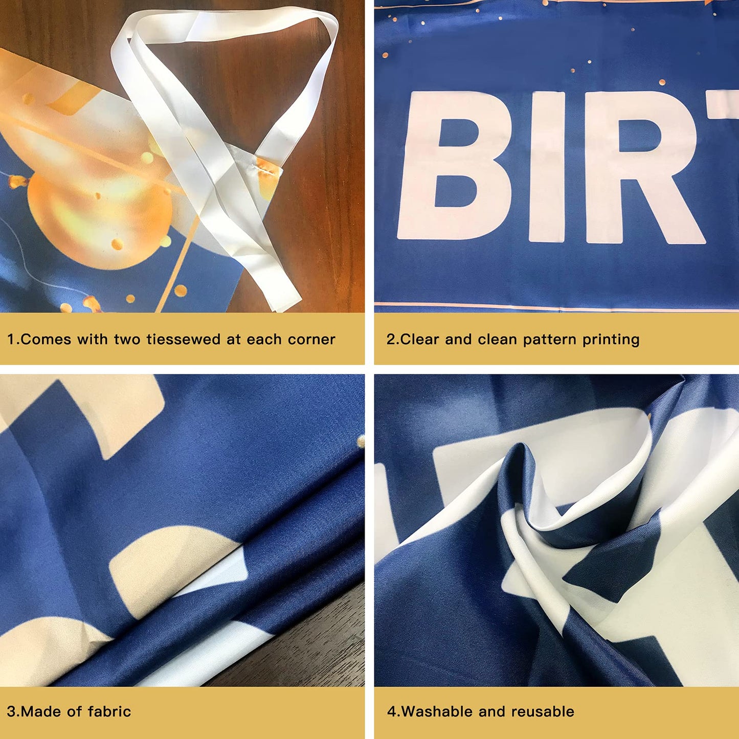 Happy 18th Birthday Banner Blue, Large 18th Bday Sign, 18th Birthday Party Outdoor Decoration for Boy Men?9.8 x 1.6 feet?