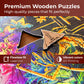 CRAFTHUB Harry Potter Puzzle - Hogwarts Crest - Fine Oddities - A3 Size - Wooden Jigsaw Puzzles for Adults - 201 Unique Shaped Pieces - Officially