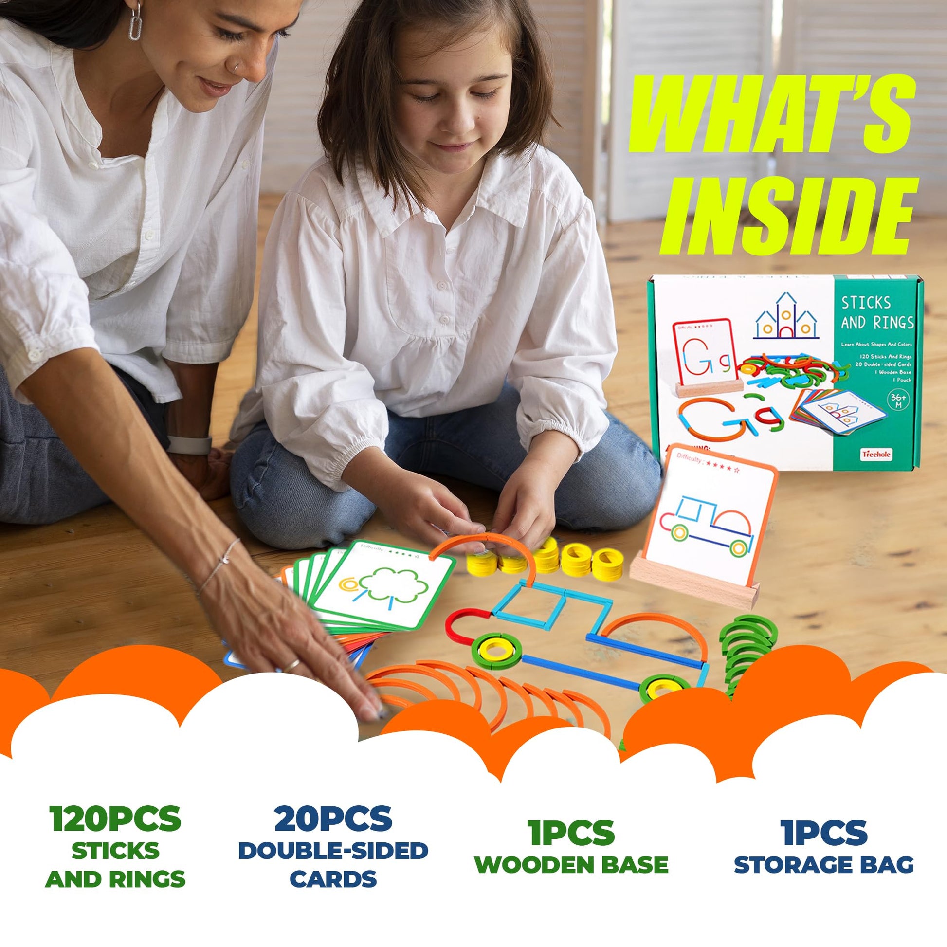 puzgic Stem Kids Toys for Creative Learning Building Educational Resources Kids Toy for Preschool and Kindergarten 3 4 5 6 Years Old Boys and Girls