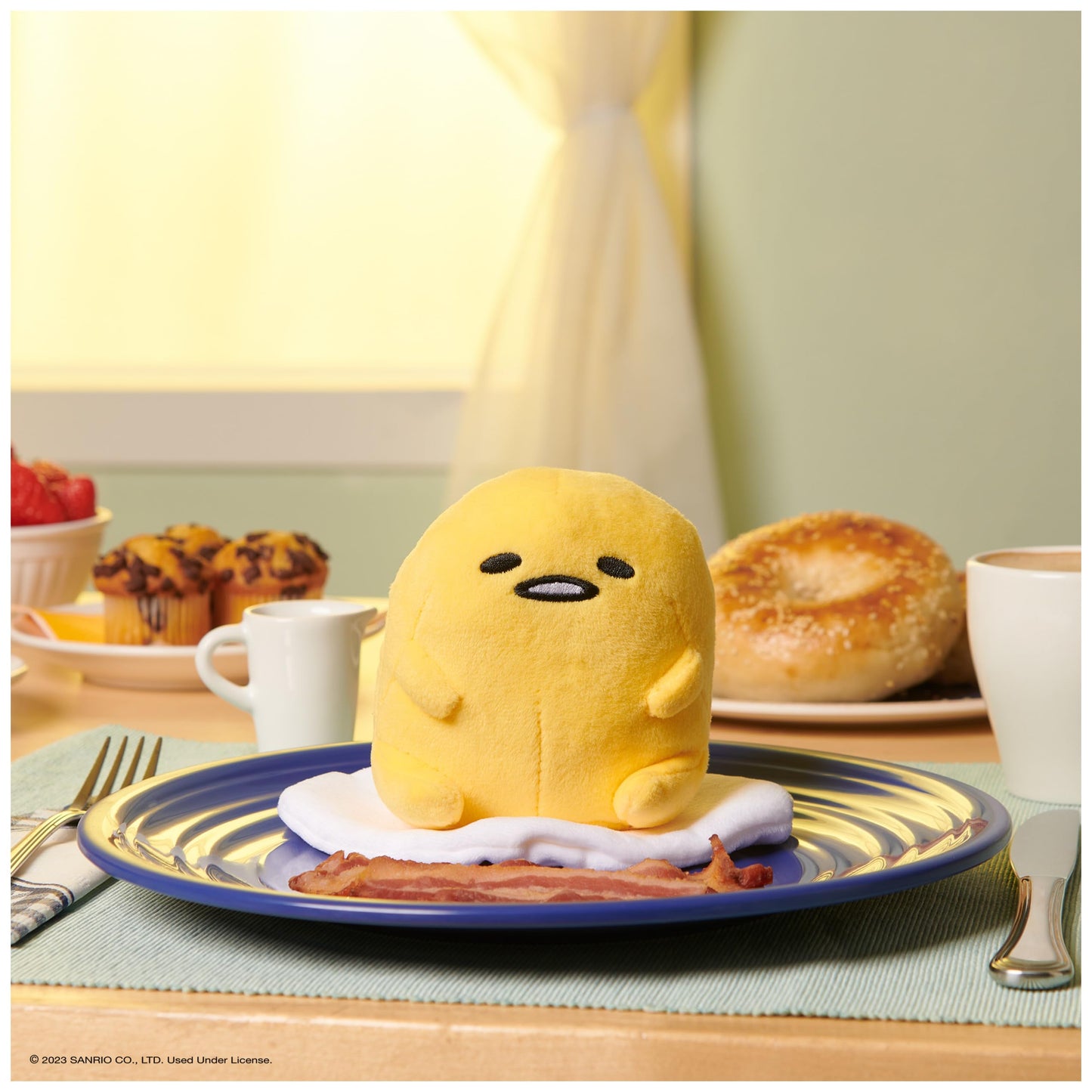 GUND Sanrio Gudetama the Lazy Egg Plush, Gudetama Sitting Pose, Stuffed Animal for Ages 1 and Up, 4.25”