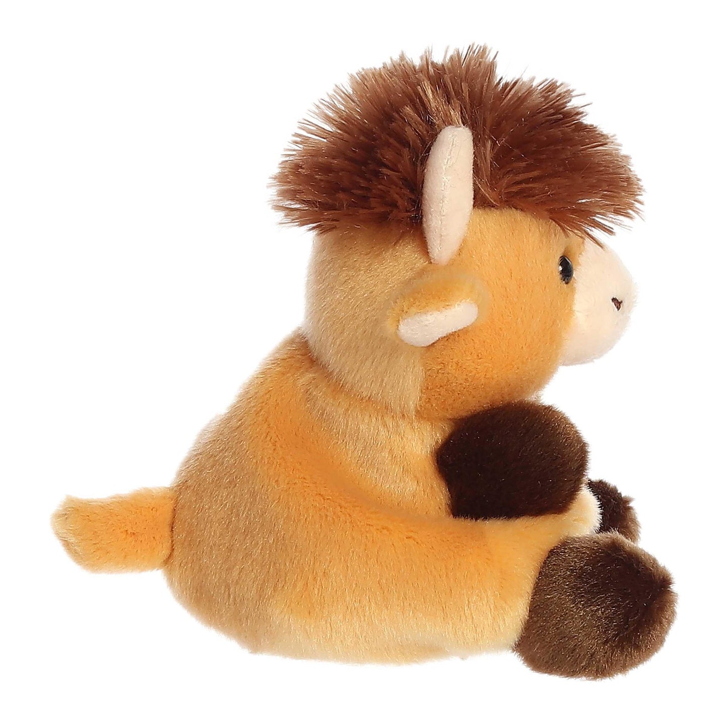 Aurora® Adorable Palm Pals™ Hubert Highland Cow™ Stuffed Animal - Pocket-Sized Play - Collectable Fun - Brown 5 Inches