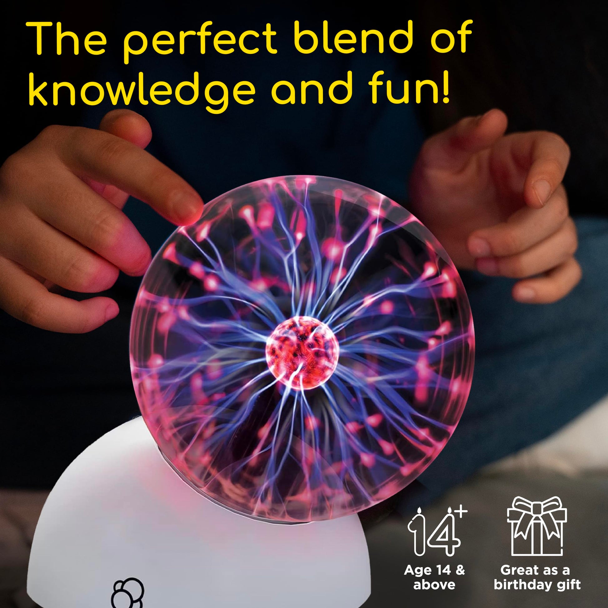 Thames & Kosmos The Plasma Ball Essential STEM Tool | Classic Scientific Device, Fresh 5-inch Glass Sphere, Interactive Electric Light Show | Explore