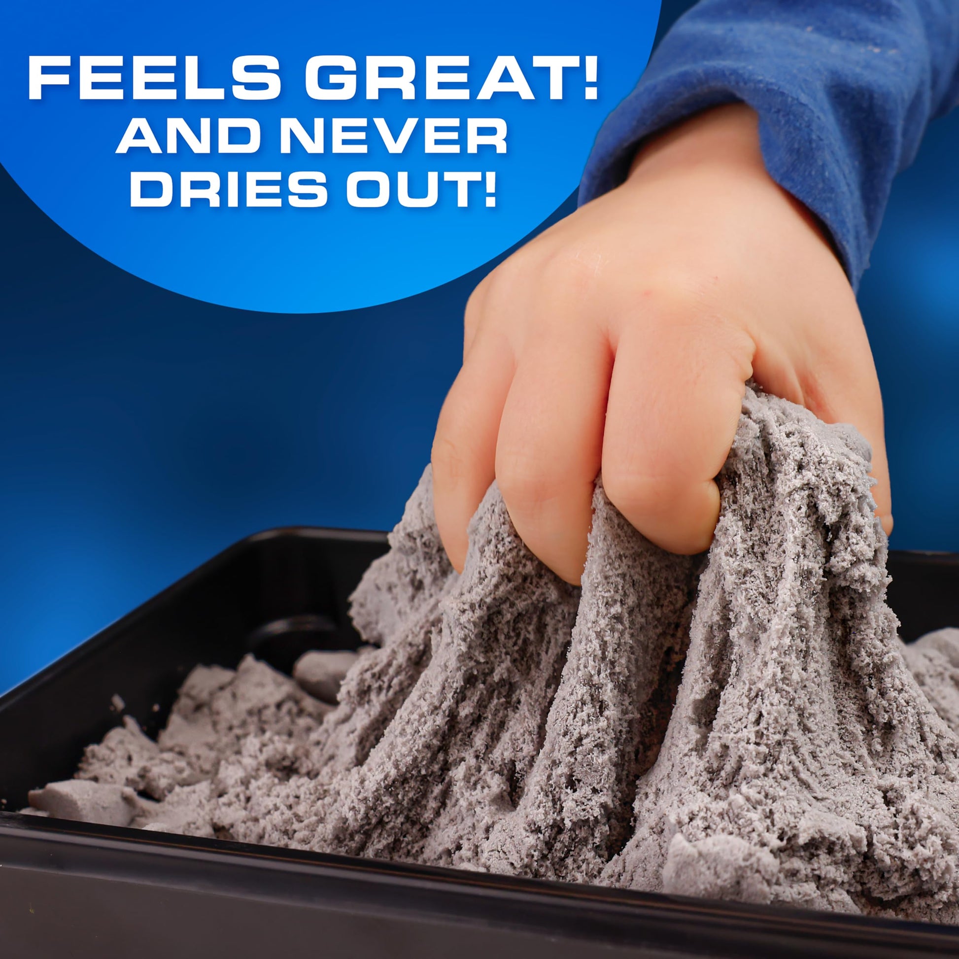 Blue Marble NASA Moon Sand Activity Kit - STEM Educational Sensory Bin Filler with 1.5 lbs Moon Sand, Play Tray, Space Molds, Astronaut Figure