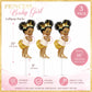 ArtPaperWonders Gold Princess Centerpieces 3 Piece Set - 10 Inch Double-Sided on Sticks - African American Royal Baby Shower Birthday Table