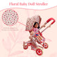 Convertible Combo Baby Doll Stroller for 3 Year Old Girls & Up | Play Toy Baby Stroller for Dolls, Folding Adjustable Bassinet Carriage Buggy