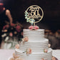 Happy 50th Anniversary Cake Toppers - 50th Anniversary Party Decorations, 50 Wedding Party, Company Decor, Wooden Decorations