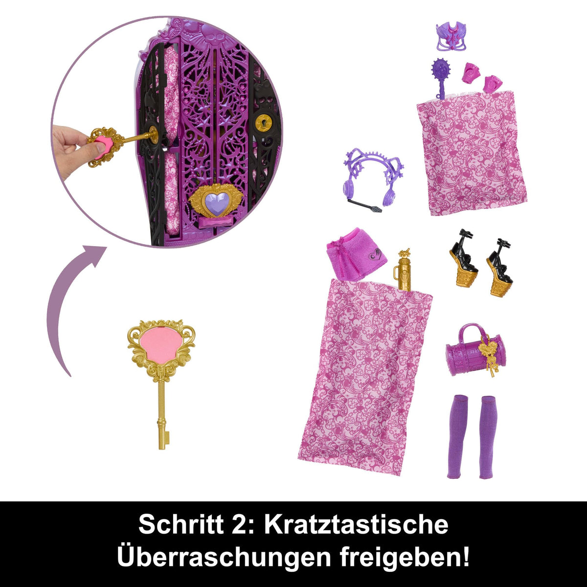 Monster High Skulltimate Secrets Clawdeen Wolf Doll with Wardrobe and 19 Fashion Surprise Accessories, Toy +4 Years (HXH85)