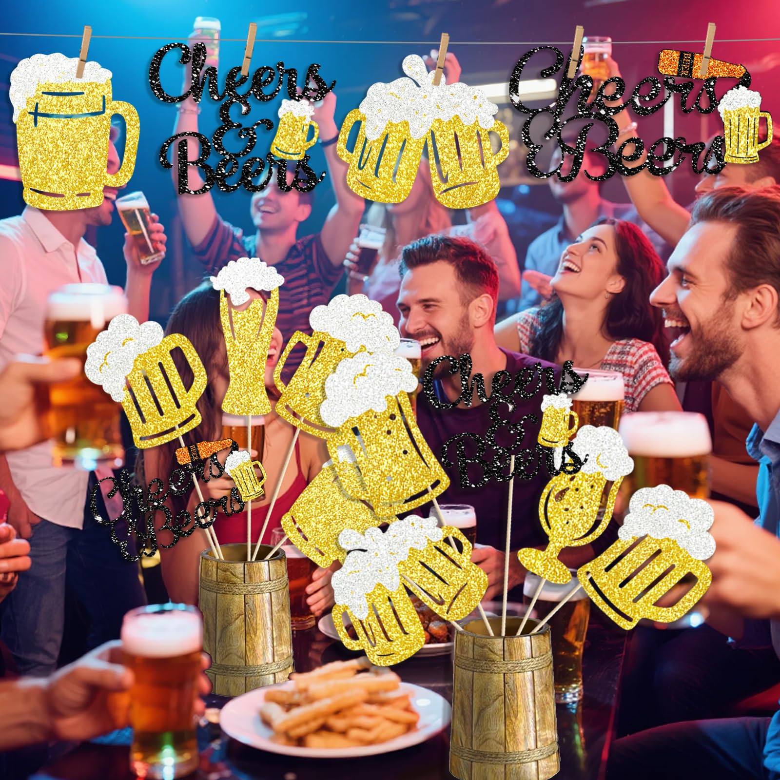 Cheers and Beers Party Decorations Beer Stick Beer Birthday Decorations Beer Party Decorations for Stock the Bar