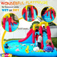 Whubefy 14.5x12.7ft Inflatable Water Slide 10 in 1 Kids Water Park Bounce House With 2 Water Slide, Top Sprayers, Climb Wall, Splash Pool, Blow up