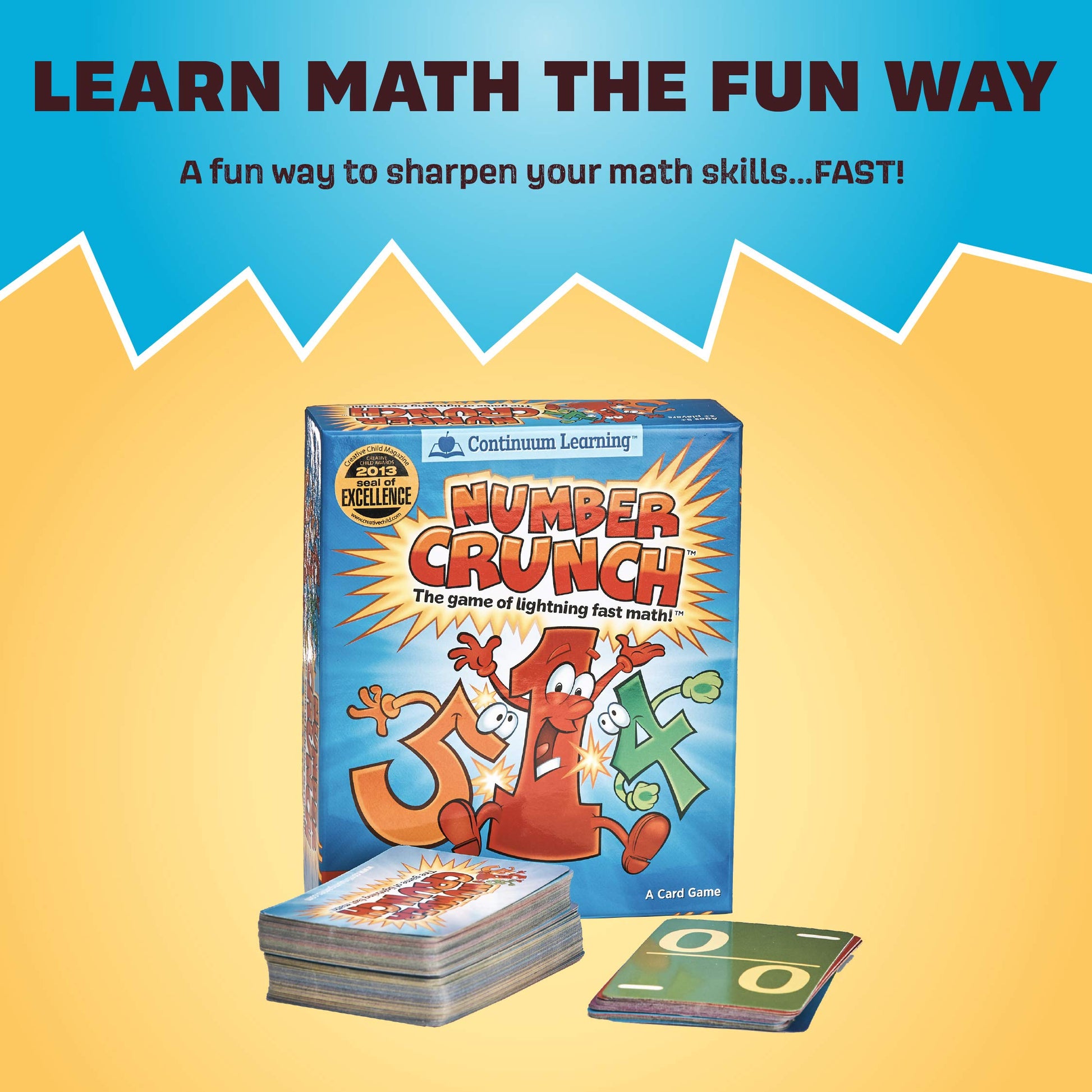Continuum Games Learning Number Crunch Lightning Fast Math Games for Kids, Practice and Learn Addition, Subtraction, Multiplication & Division