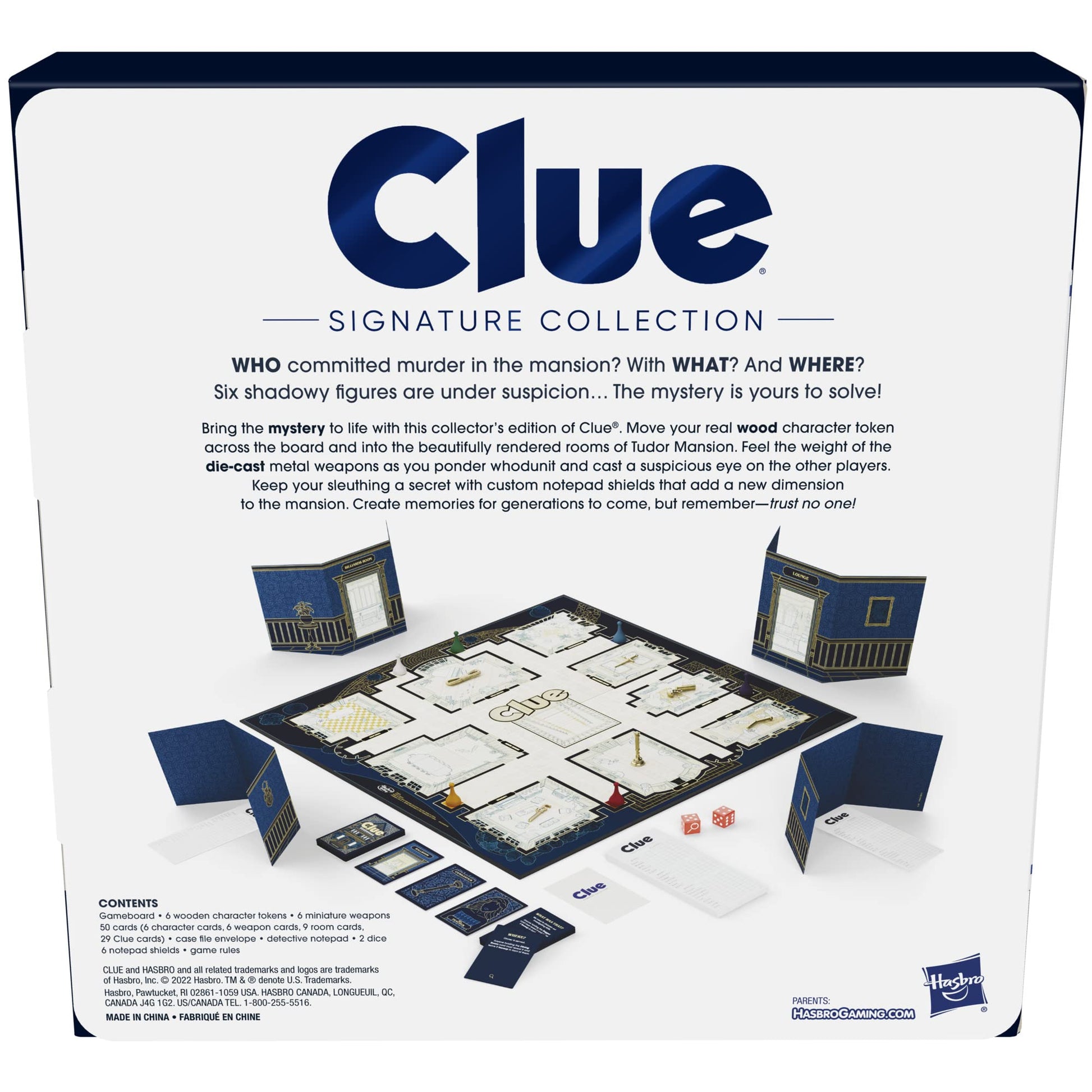 Hasbro Gaming Clue Board Game Signature Collection, Premium Packaging and Components, Family Games for Kids and Adults, Mystery Games for 2 to 6