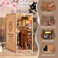 DIY Book Nook Kit with LED Lights | 3D Puzzles for Adults & Teens, Miniatures and Model Building Kits for Bookshelf Decor, Relaxing & Creative Gift