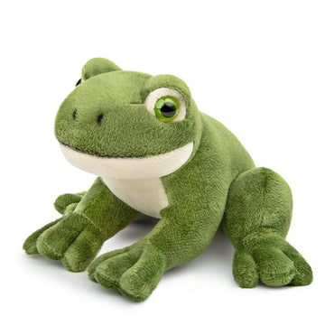 ZHONGXIN MADE Simulation Frog Plush Toy - 6.3" Lifelike Green Frog Stuffed Animals Reptilian Plushie Toys, Super Soft Plush Dolls for Kids Stuffed